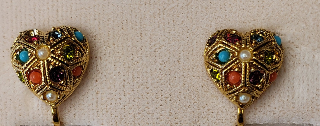D'Orlan Buried Treasure Clip Earrings